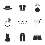 Clothes accessories icons Shopping signs N3