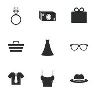 Accessories clothes icons Shopping signs N2