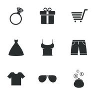 Clothes accessories icons Shopping signs N4