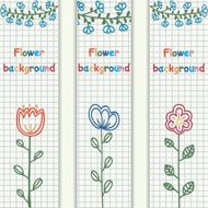 retro flower banners concept Vector illustration design