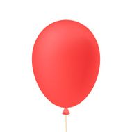 red ballon isolated on white background N2