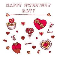 Heart shaped icons for Happy Sweetest Day N2