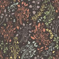 Floral seamless pattern Decorations leaves flower ornaments