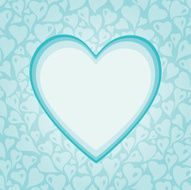 Turquoise decorative holiday background with heart N2