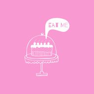 Greeting card with cake N3