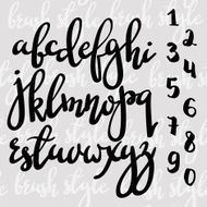 Handwritten brush pen modern calligraphy font N2