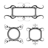 Vector calligraphy frames set N2