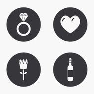 Vector modern love icons set N3