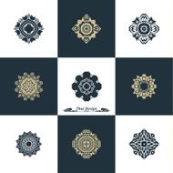 Design Luxury Template Set Swash Elements Art Vector Vintage St