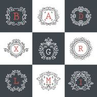 Set of Vintage Frames for Luxury Logos