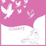 Wedding card of doves N2