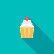 birthday cake flat icon with shadow N2