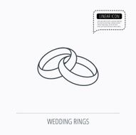 Wedding rings icon Bride and groom jewelery N12