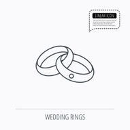 Wedding rings icon Bride and groom jewelery N13