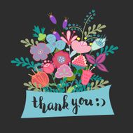 lettering thank you flowers N2