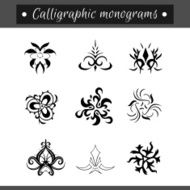 Set of calligraphical decorative elements 2