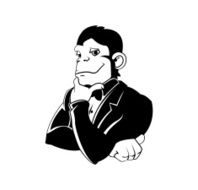 Elegant monkey in a tux N2