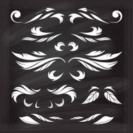 Vector calligraphic design elements N8