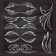 Vector calligraphic design elements N9