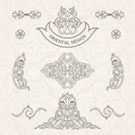 Vector set classic Calligraphic design N2