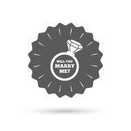 Marry me ring sign icon Engagement symbol