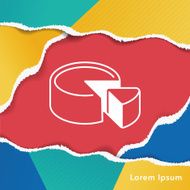 cheesecake line icon