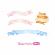 Watercolor ribbon set