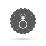 Ring sign icon Jewelry with diamond symbol