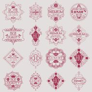 Retro Design Luxury Insignias Logotypes Template Set N2