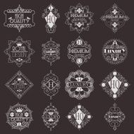 Retro Design Luxury Insignias Logotypes Template Set N4