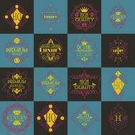 Retro Design Luxury Insignias Logotypes Template Set N5