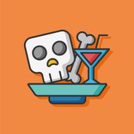 skull and champagne icon