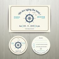 Nautical we are tying the knot wedding invitation