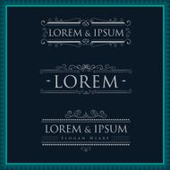 Luxury logos template calligraphy flourishes elegant