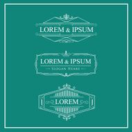 Luxury flourishes calligraphic elegant ornament logos template