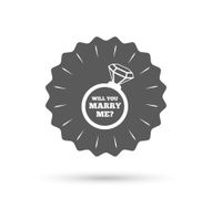 Marry me ring sign icon Engagement symbol N2