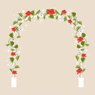 Arch with flowers Vector Illustration