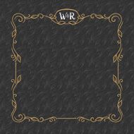 Ornate frame on the dark seamless pattern N2