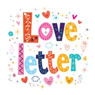 Love letter typography lettering decorative type N2