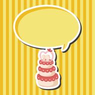 wedding cake theme elements N4