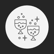 champagne line icon N28