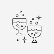 champagne line icon N29