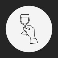 champagne line icon N36