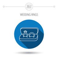 Wedding rings icon Jewelry with diamond sign N20