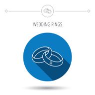 Wedding rings icon Bride and groom jewelery N21