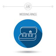 Wedding rings icon Jewelry with diamond sign N21