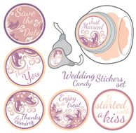 Personalized Candy Sticker Labels set N4