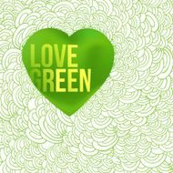 Loving green heart at waves of love N2