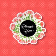 "Thank You" Floral Vector illustration eps10