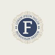 Vector illustration Luxury logo Monogram Design N3